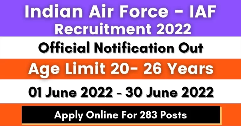 India Air Force IAF Recruitment 2022