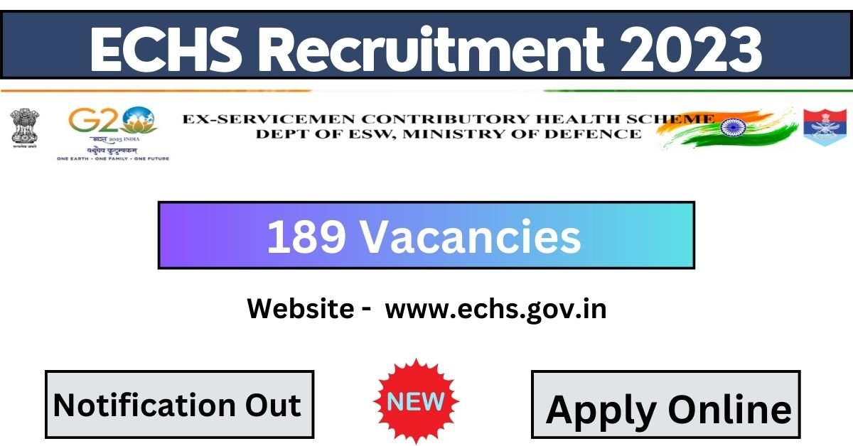 ECHS Recruitment 2023