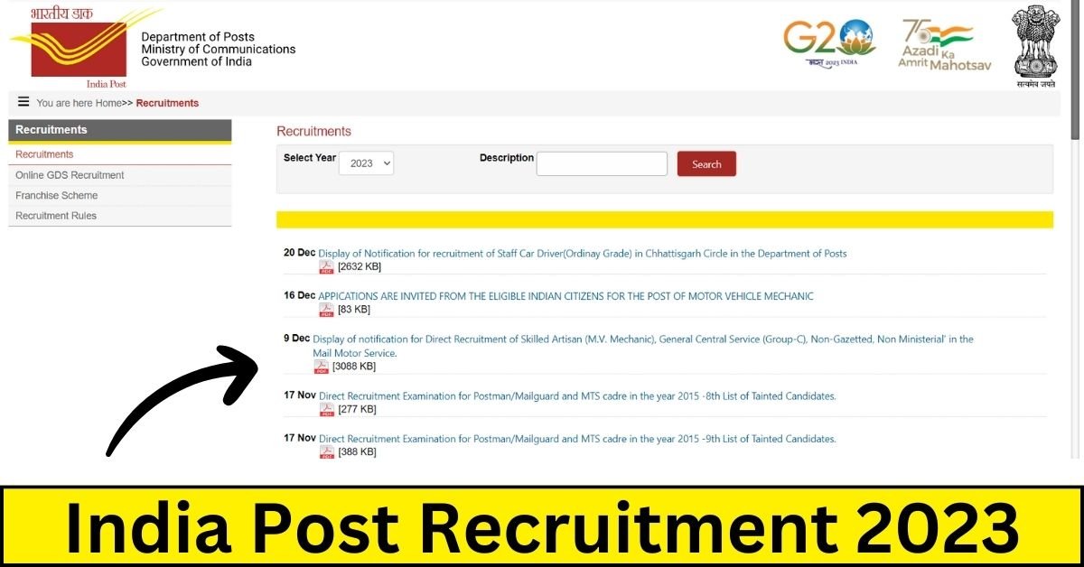 India Post Recruitment 2023 Apply Online