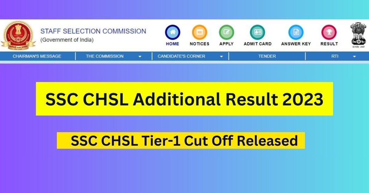 SSC CHSL Additional Result 2023