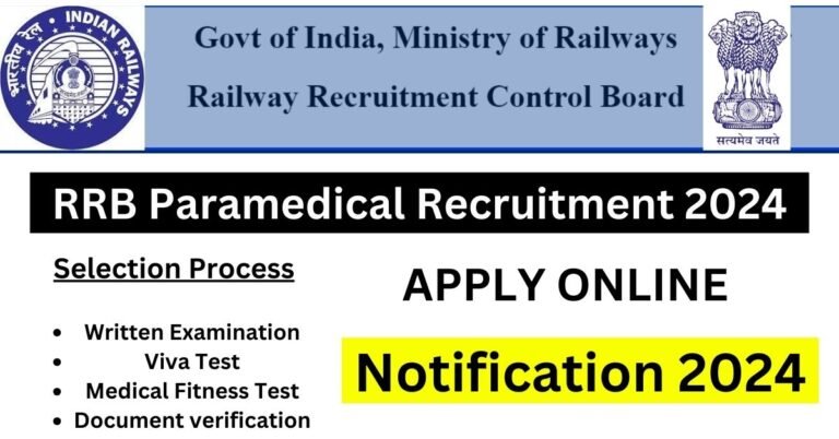 RRB Paramedical Recruitment 2024 - Qualifications, Eligibility, Pattern