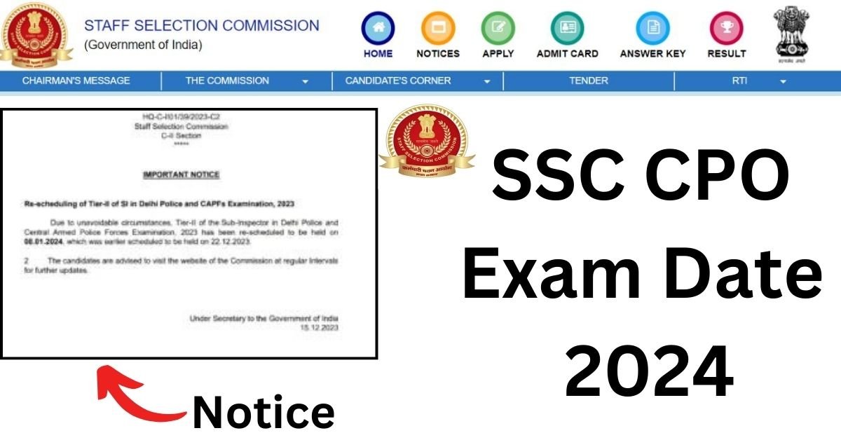 SSC CPO Exam Date 2024 Out for Paper 2 - Check Exam Schedule