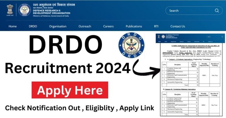 DRDO Recruitment 2024 Apply For 40 Apprentice Posts