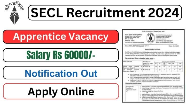 SECL Recruitment 2024 Apply Online For 1425 Apprentice Posts