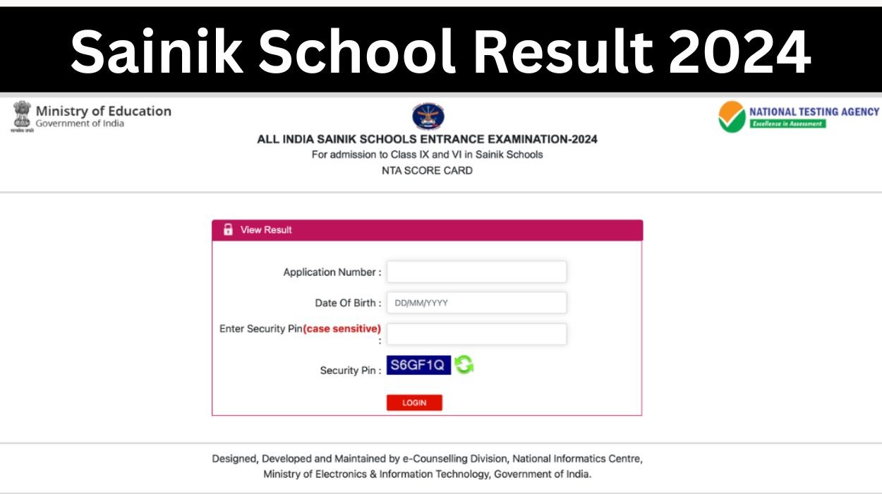 Sainik School Result 2024 Class 6 & 9 LIVE (Direct Link) Check Cutoff & Scorecard